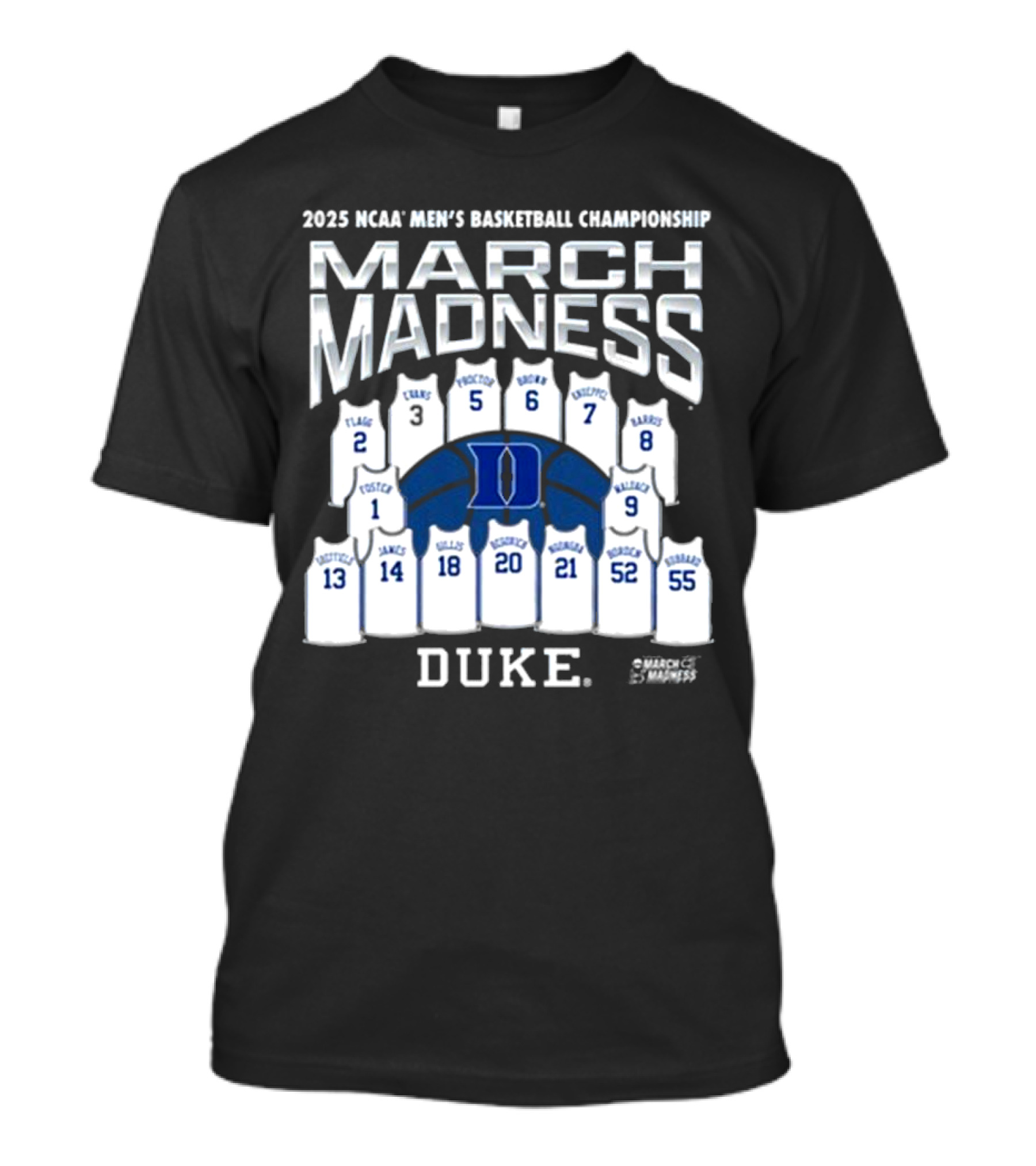 Duke Blue Devils March Madness 2025 NCAA Men’s Basketball Championship T-Shirt