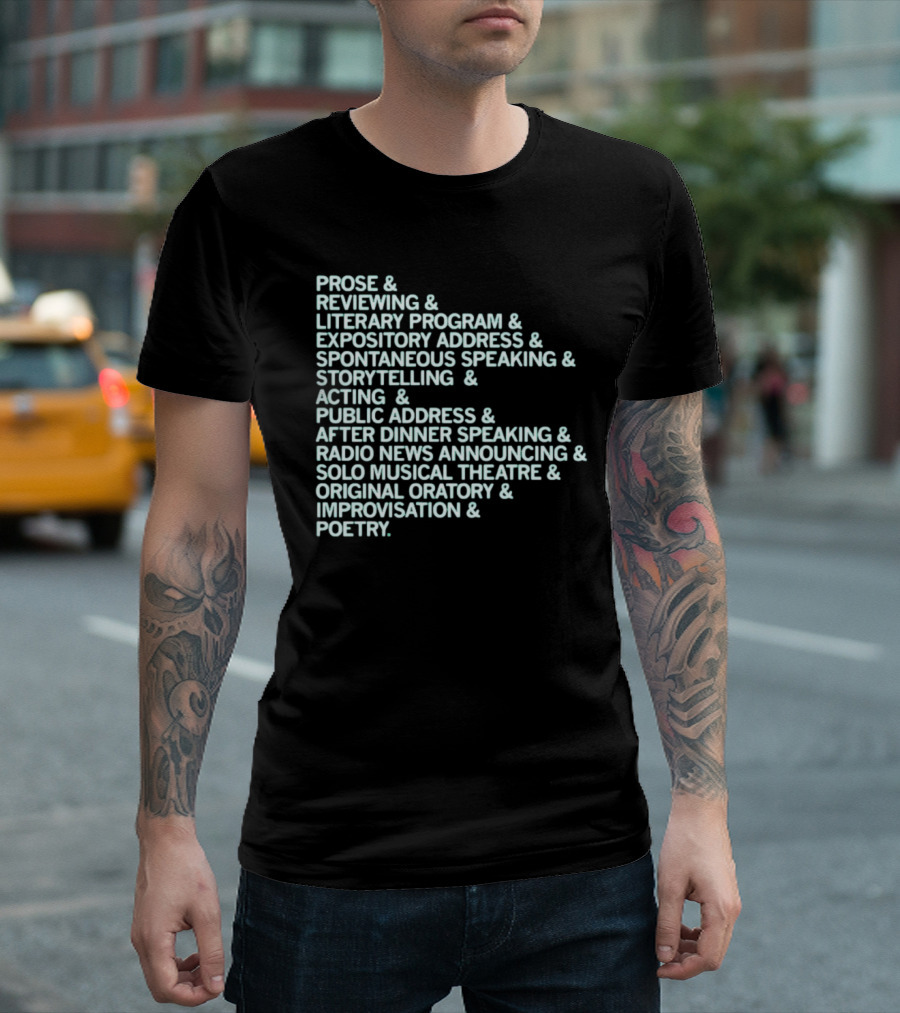 Events Speech List T-Shirt
