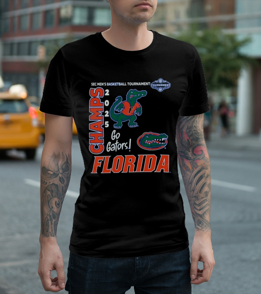 Florida Gators The Victory 2025 SEC Men’s Basketball Conference Tournament Champions T-Shirt