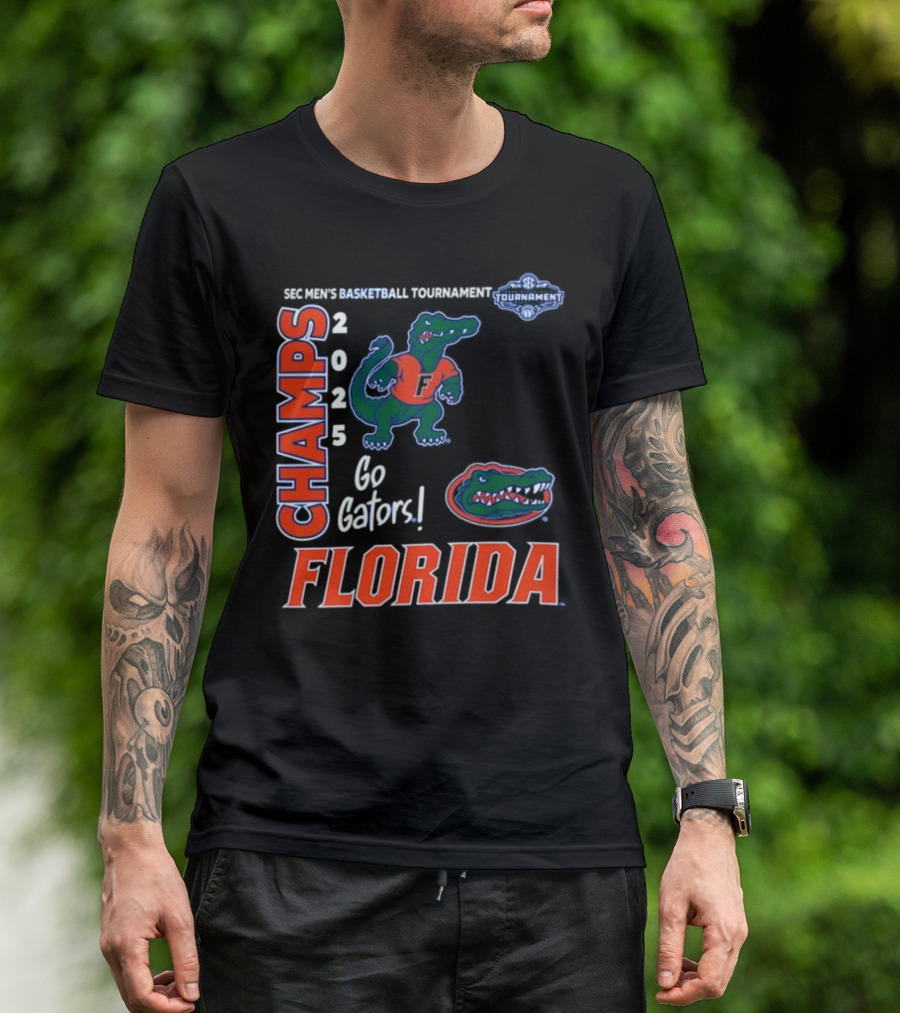 Florida Gators The Victory 2025 SEC Men’s Basketball Conference Tournament Champions T-Shirt