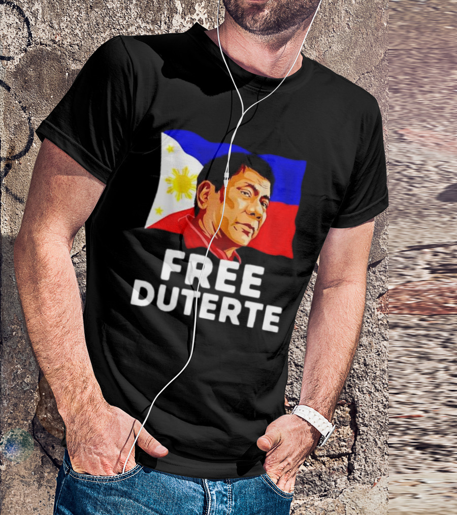 Free Duterte Philippines Flag Rodrigo Digong T-Shirt