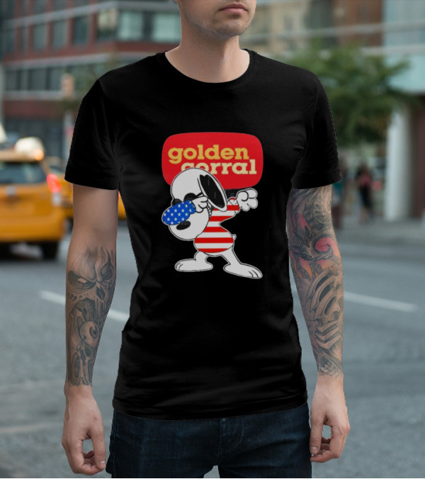 Golden Corral Buffet & Grill Snoopy Dabbing American T-Shirt