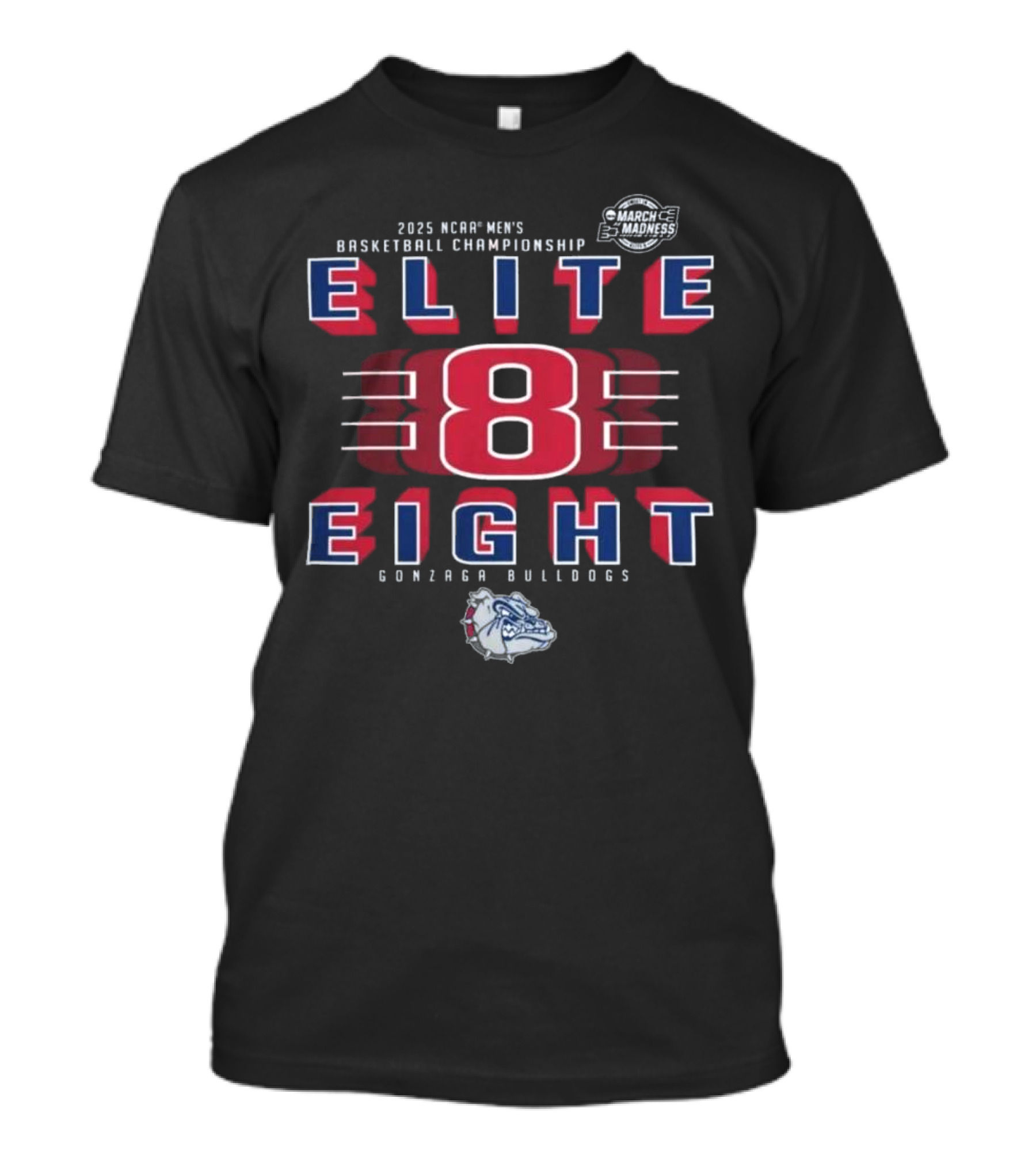 Gonzaga Bulldogs 2025 NCAA Men’s Basketball Championship March Madness Elite Eight T-Shirt