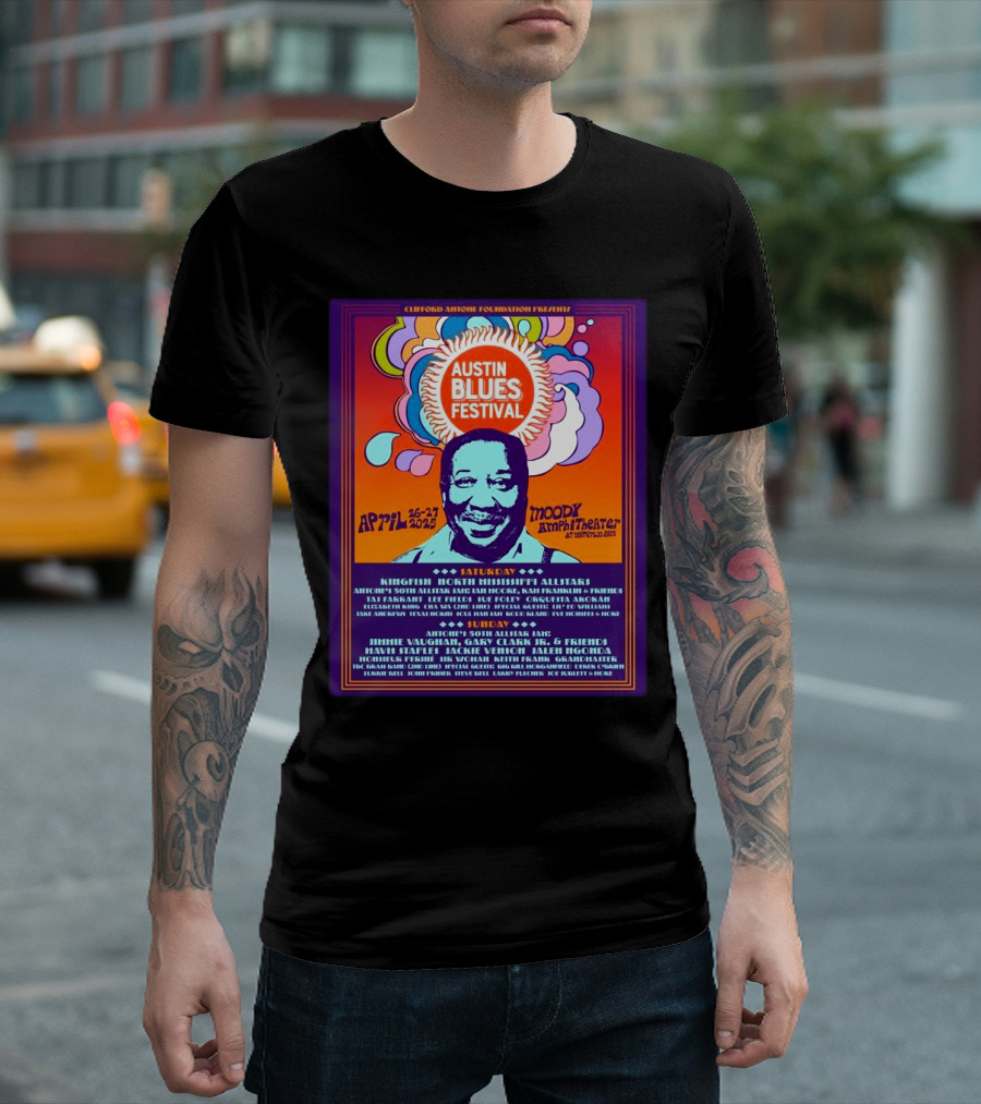 Gary Clark Jr. And Jimmie Vaughan To Lead Allstar Jam At Austin Blues Fest 2025 T-Shirt