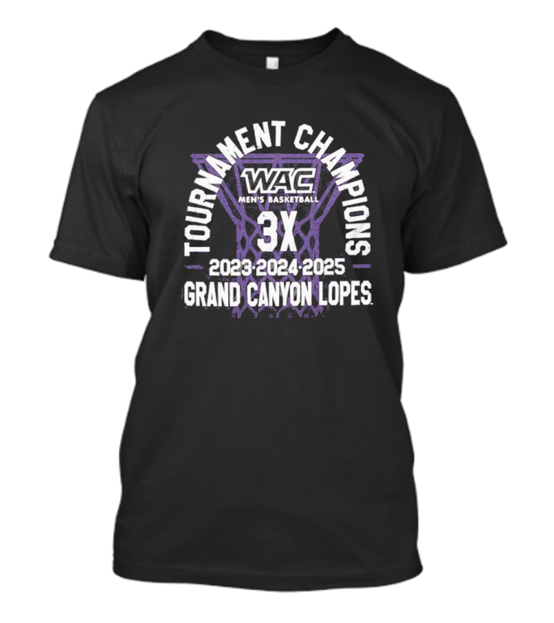GCU 2025 Men’s Basketball WAC Three-Peat Tournaments Champions T-Shirt