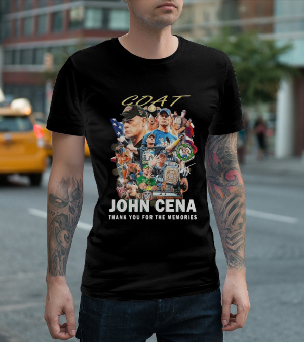 GOAT John Cena Thank You For The Memories 2025 Signature T-Shirt