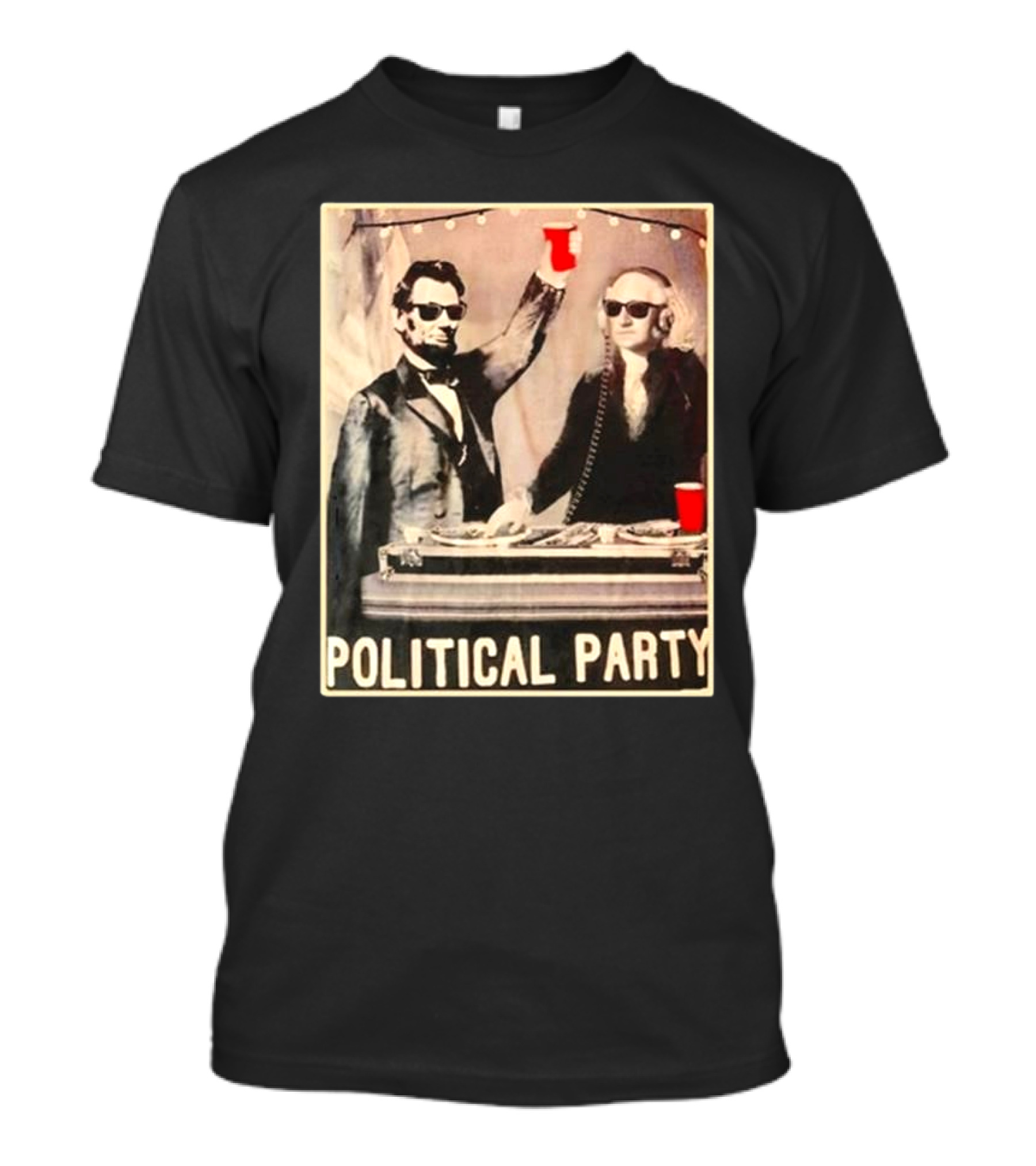 George Washington And Abraham Lincoln Political Party T-Shirt