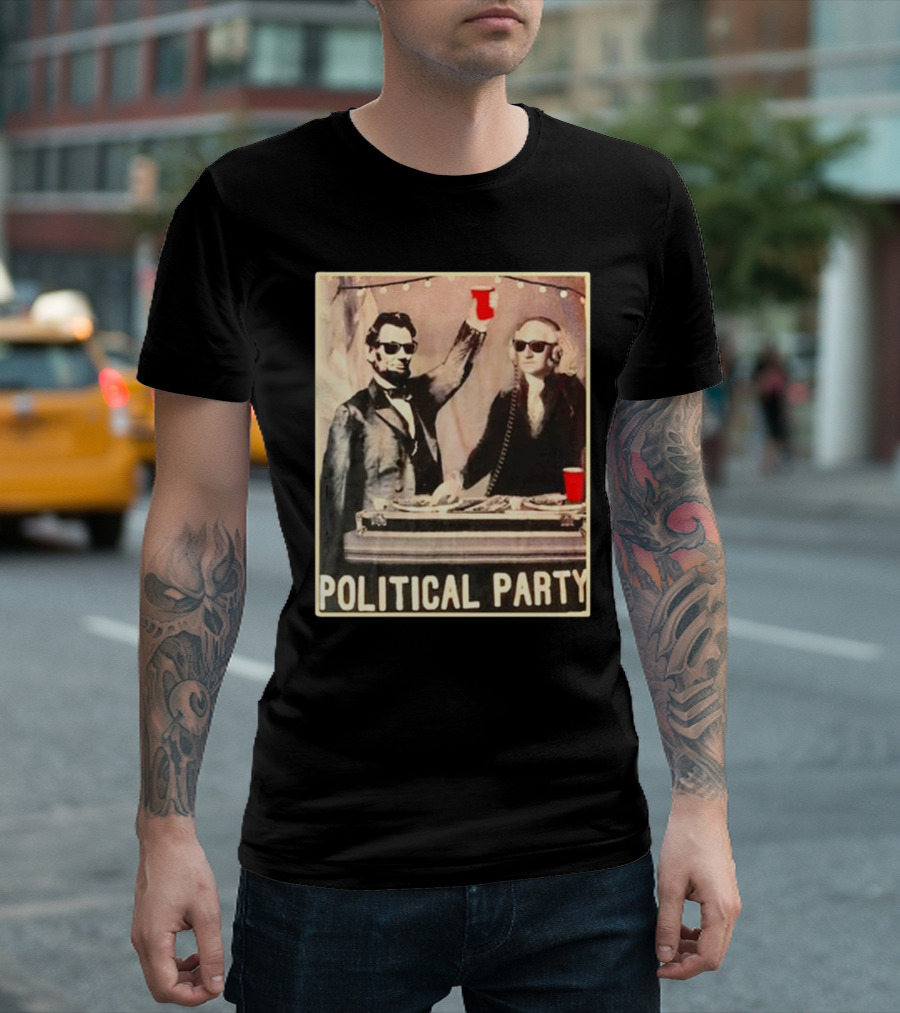 George Washington And Abraham Lincoln Political Party T-Shirt