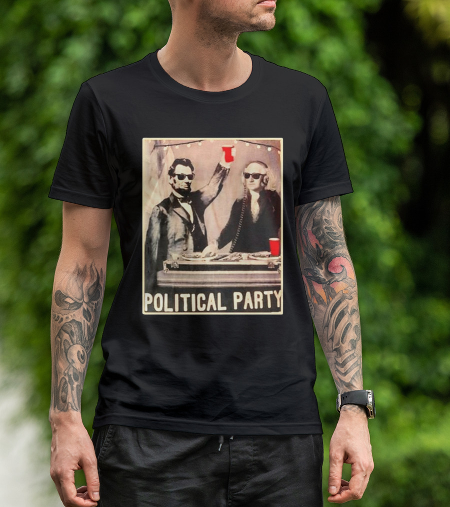 George Washington And Abraham Lincoln Political Party T-Shirt