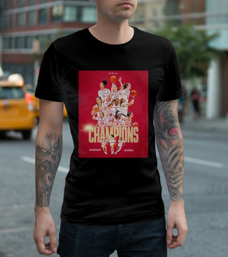 Harvard Crimson Women’s Basketball Ivy Madness Champions T-Shirt