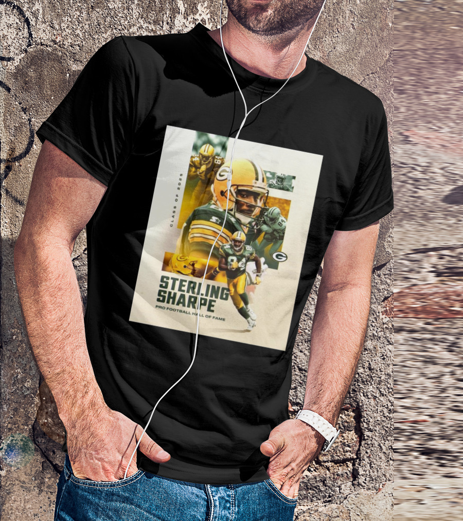 Green Bay Packers Sterling Sharpe NFL Pro Football Hall Of Fame Class Of 2025 T-Shirt