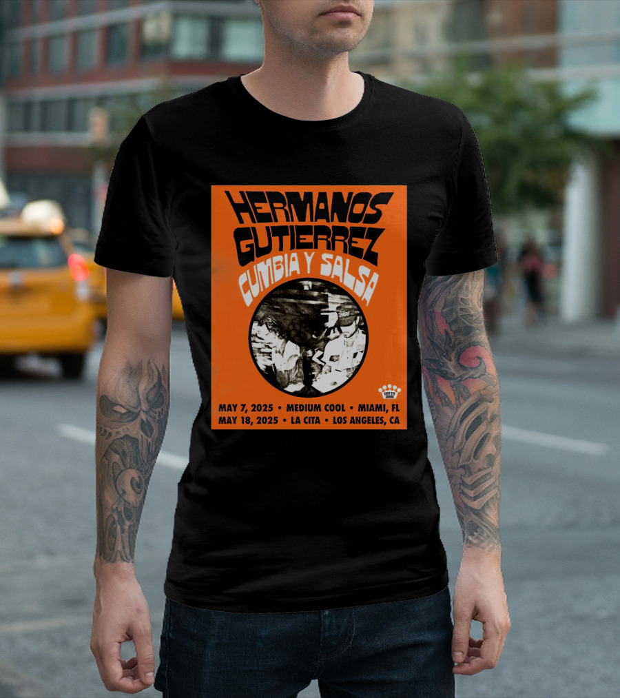 Hermanos Gutiérrez Cumbiay Salsa 2025 May 7 Medium Cool Miami Fl May 18 La Cita Los Angeles Ca T-Shirt