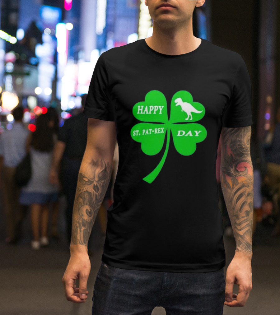 Happy St Pat-rex Day Shamrock T-Shirt