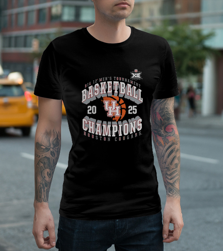Houston Cougars 2025 Big 12 Men’s Basketball Conference Tournament Champions T-Shirt