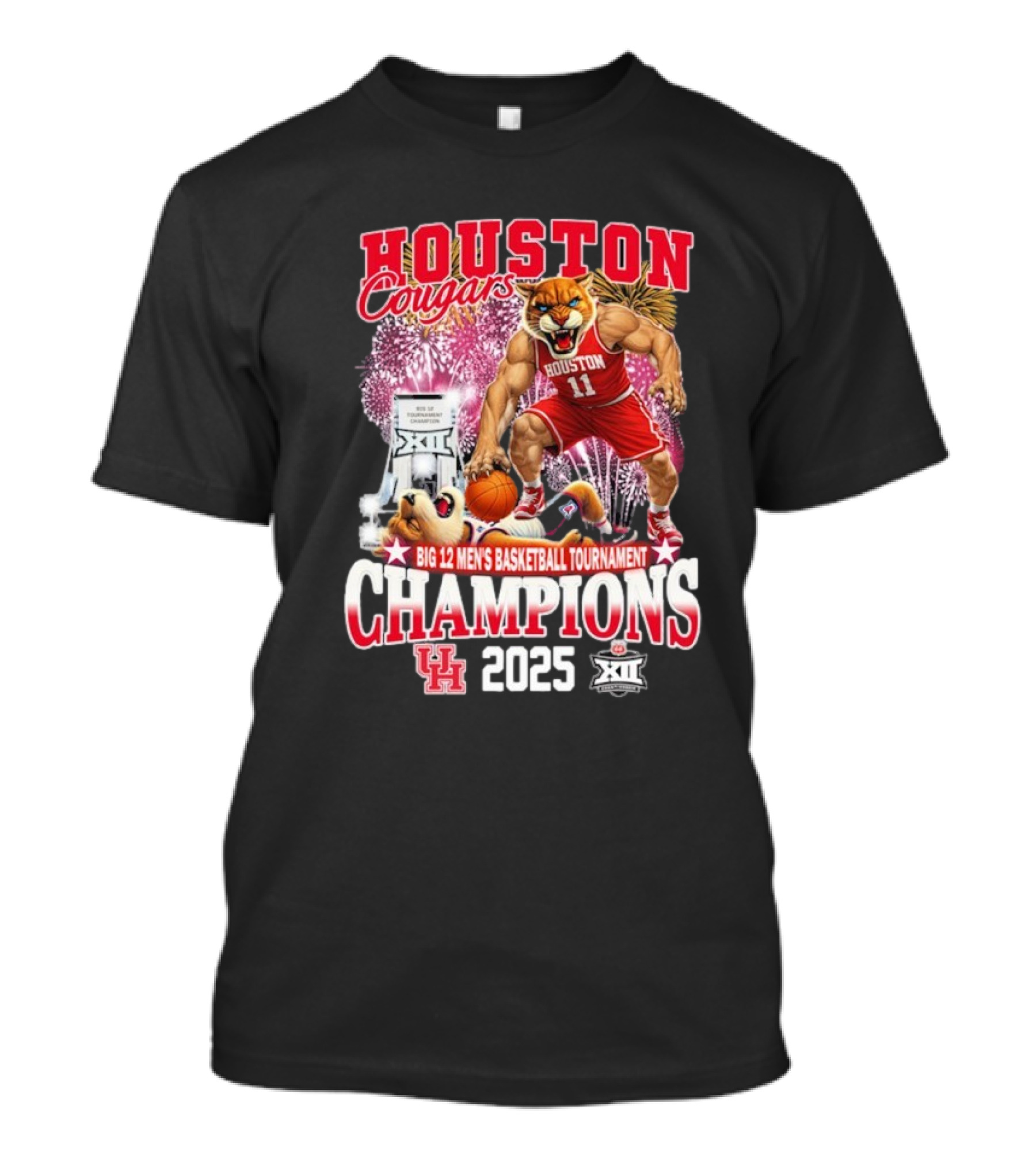 Houston Cougars Defeat Arizona Wildcats 2025 Big 12 Champions T-Shirt