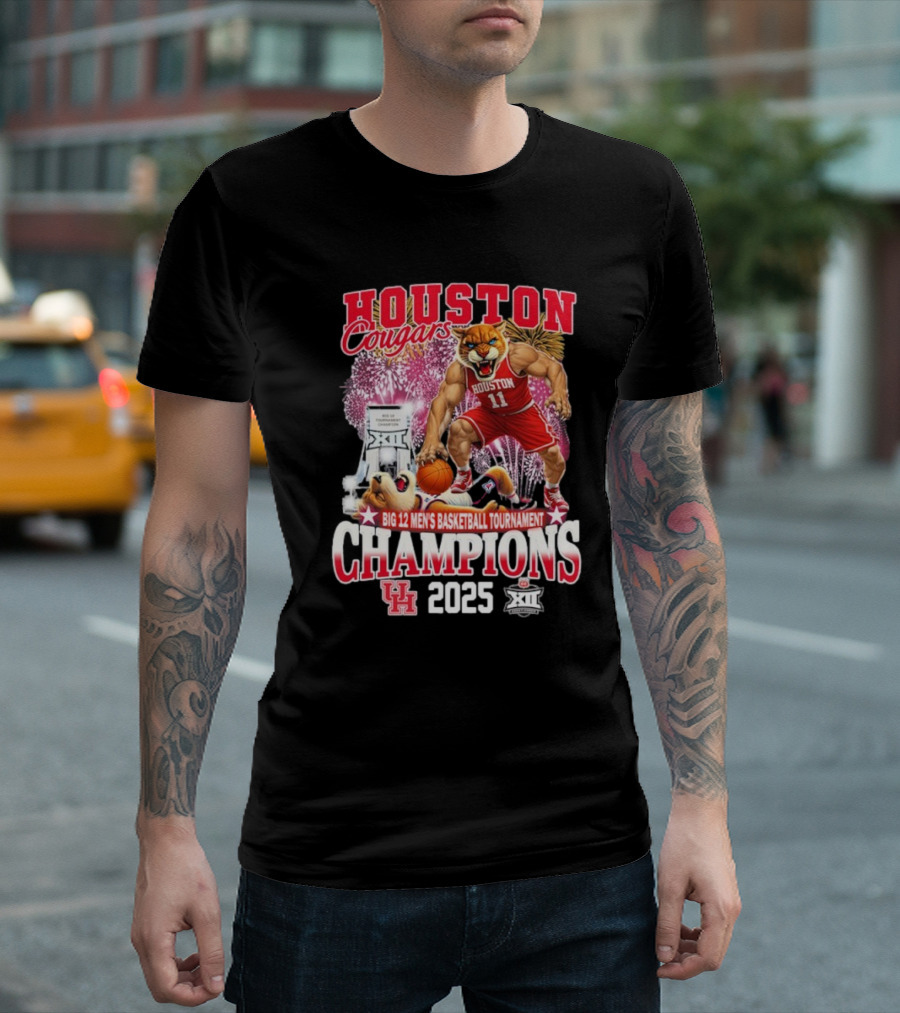 Houston Cougars Defeat Arizona Wildcats 2025 Big 12 Champions T-Shirt