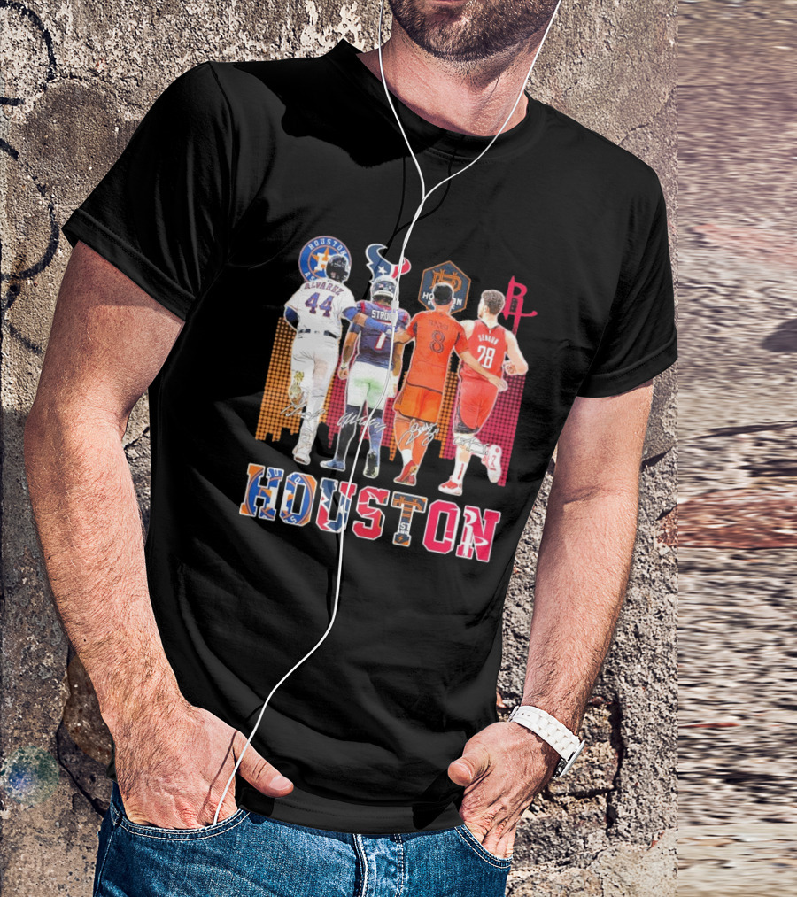 Houston Skyline Sport Team Players 2025 T-Shirt