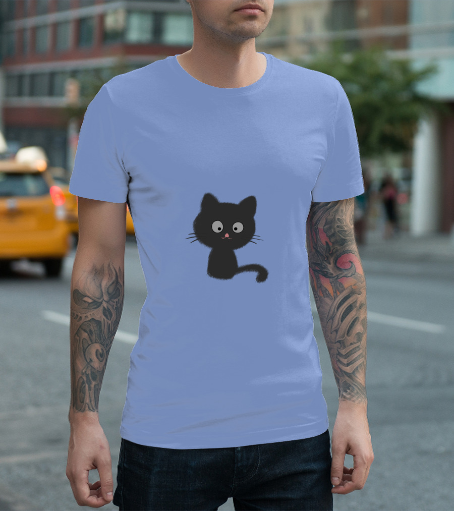 Cute Mew-T Black Cat T-Shirt