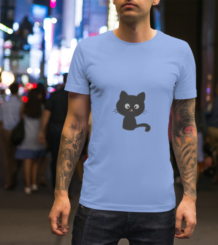 Cute Mew-T Black Cat T-Shirt