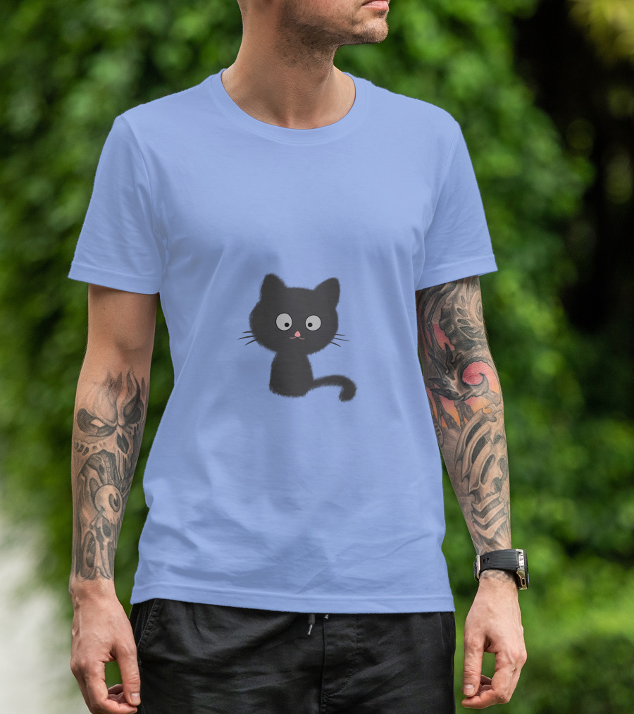 Cute Mew-T Black Cat T-Shirt
