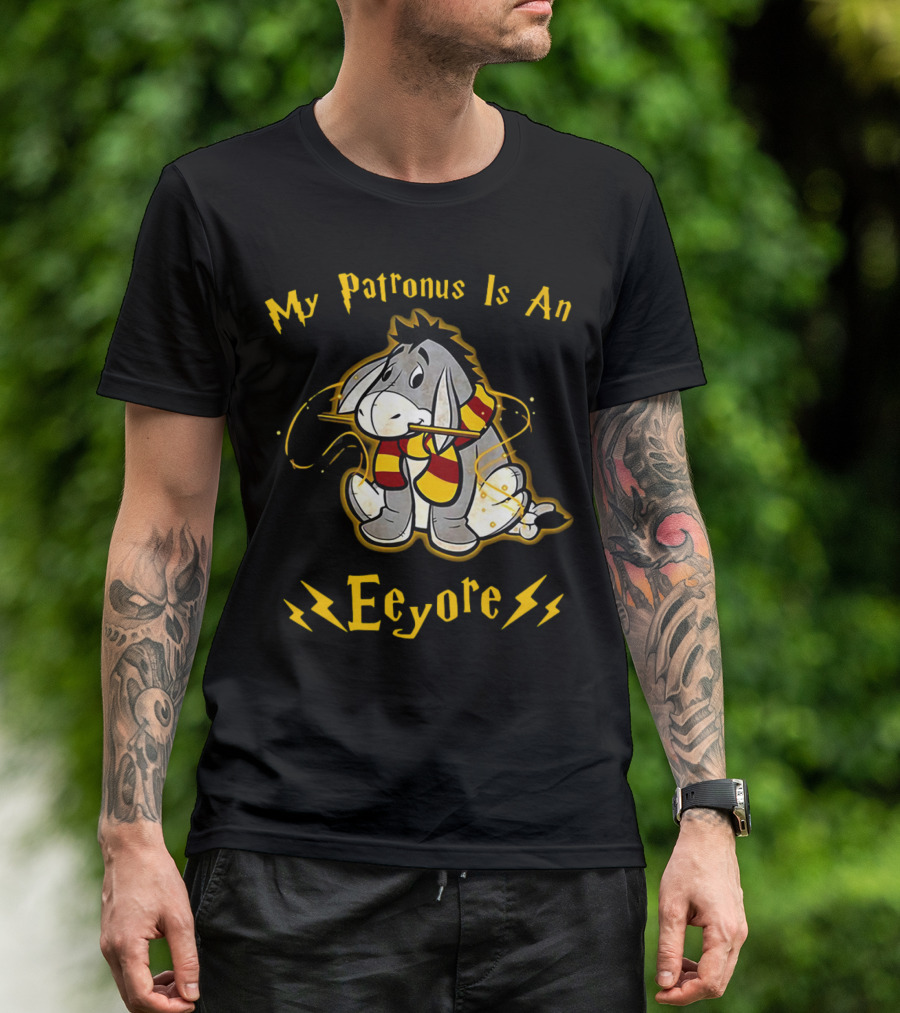 My Patronus Is An Eeyore With Scarf And Lightning Bolts T-Shirt
