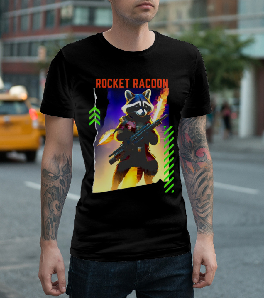 Rocket Raccoon Guardians of the Galaxy Vol 3 Character T-Shirt