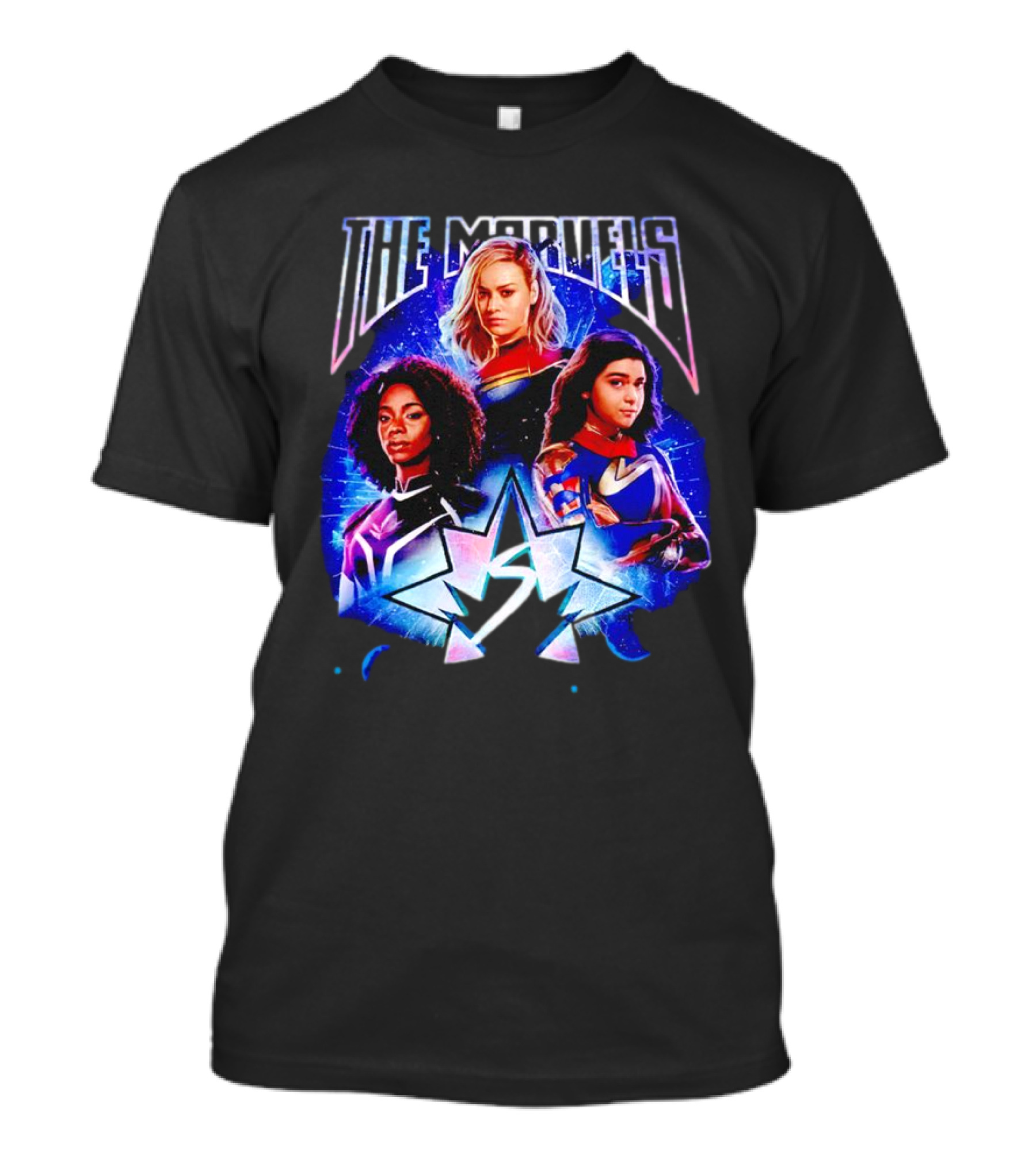 The Marvels Girls Superhero Characters Cosmic Starburst T-Shirt