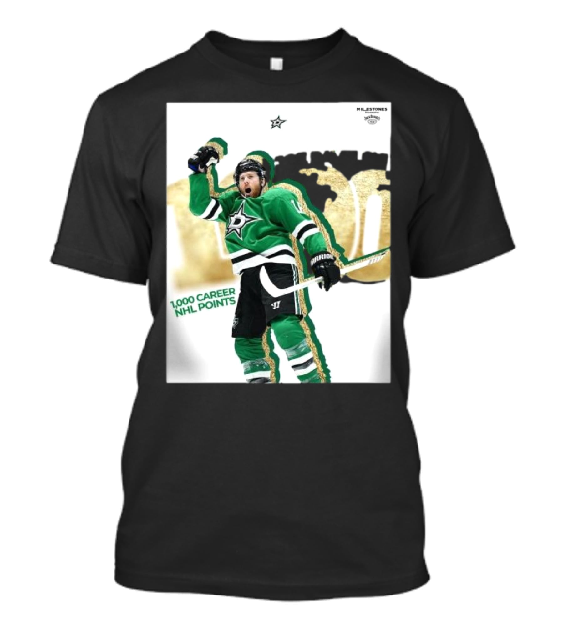Milestones Joe Pavelski 1000 Career NHL Points Stars T-Shirt