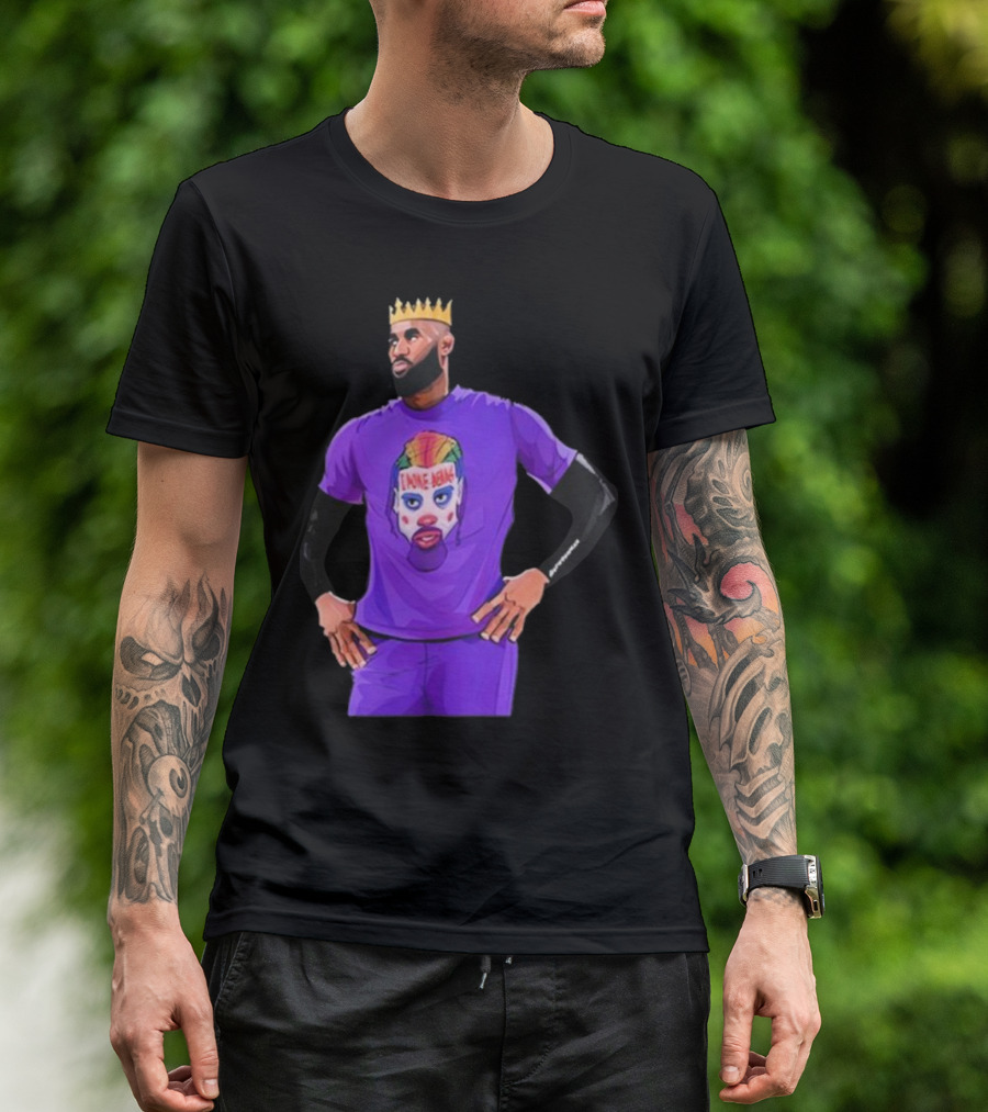 Lebron James Los Angeles Lakers I Poke Bears Crown Clown T-Shirt