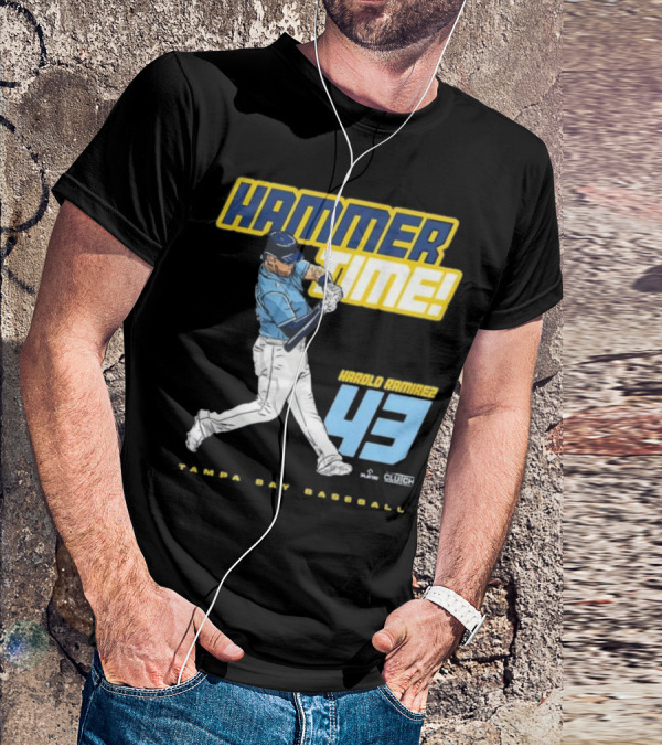 Hammer Time Harold Ramirez 43 Tampa Bay Baseball T-Shirt