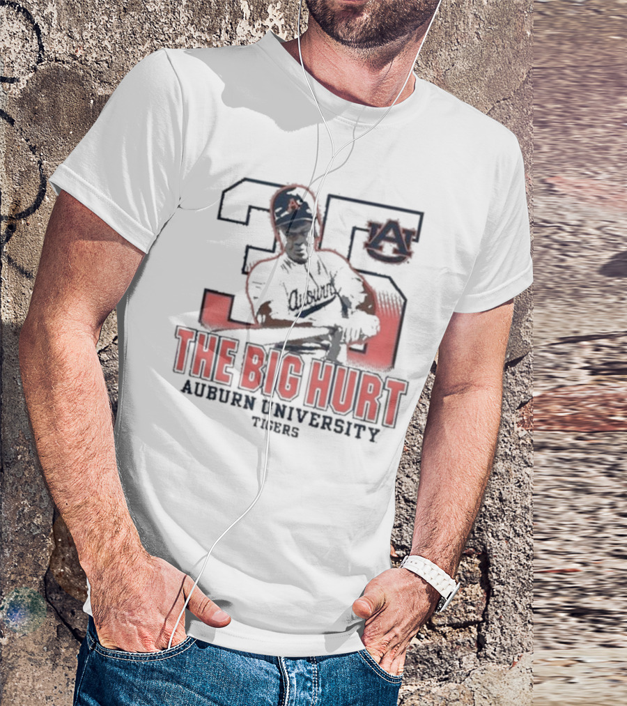Frank Thomas #35 The Big Hurt Auburn University Tigers Baseball Legend T-Shirt