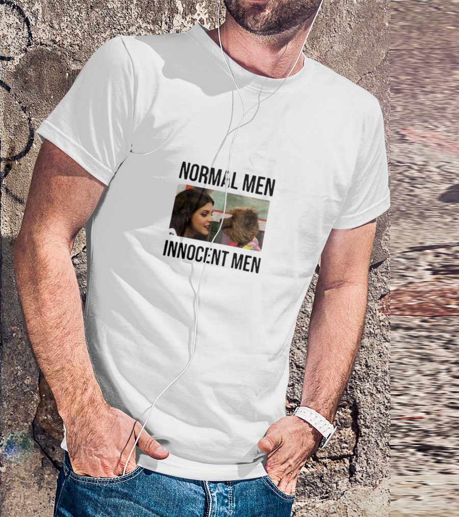 Normal Men Innocent Men Look Conversation With Puppet Dog T-Shirt