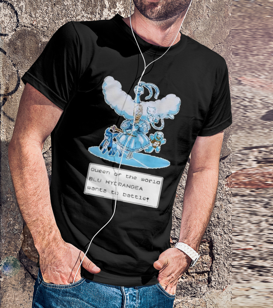 Queen Of The World Blu Hydrangea Pokémon Battle Challenge T-Shirt