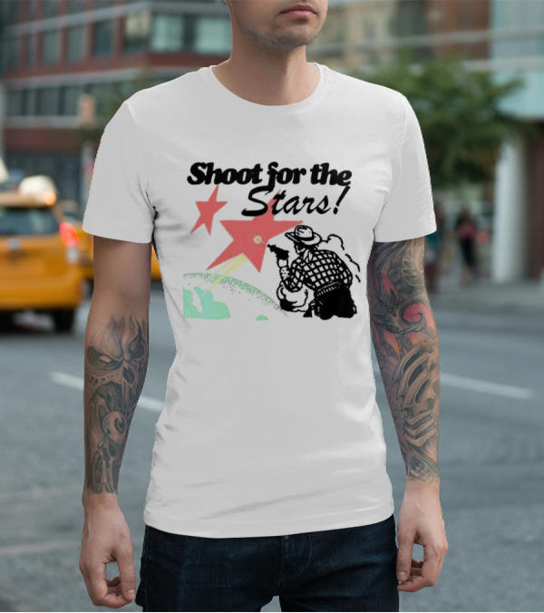 Shoot For The Stars Western Cowboy Cosmic Adventure T-Shirt