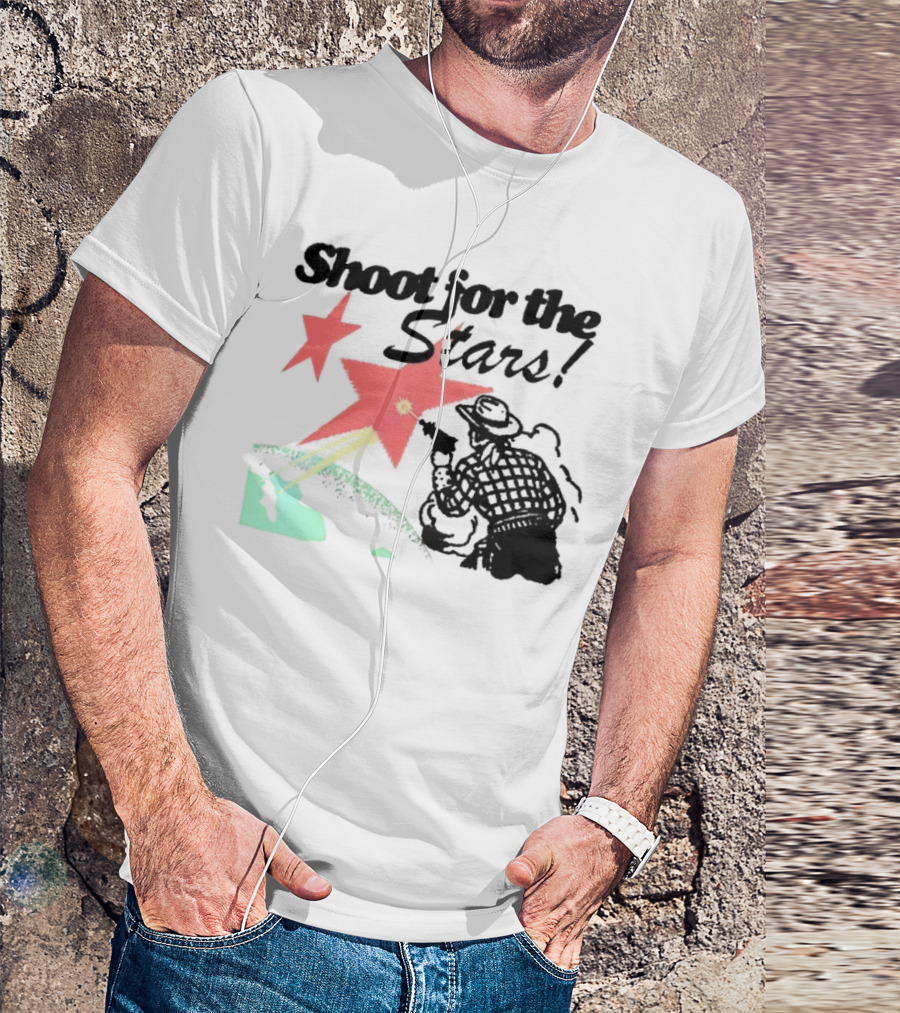 Shoot For The Stars Western Cowboy Cosmic Adventure T-Shirt