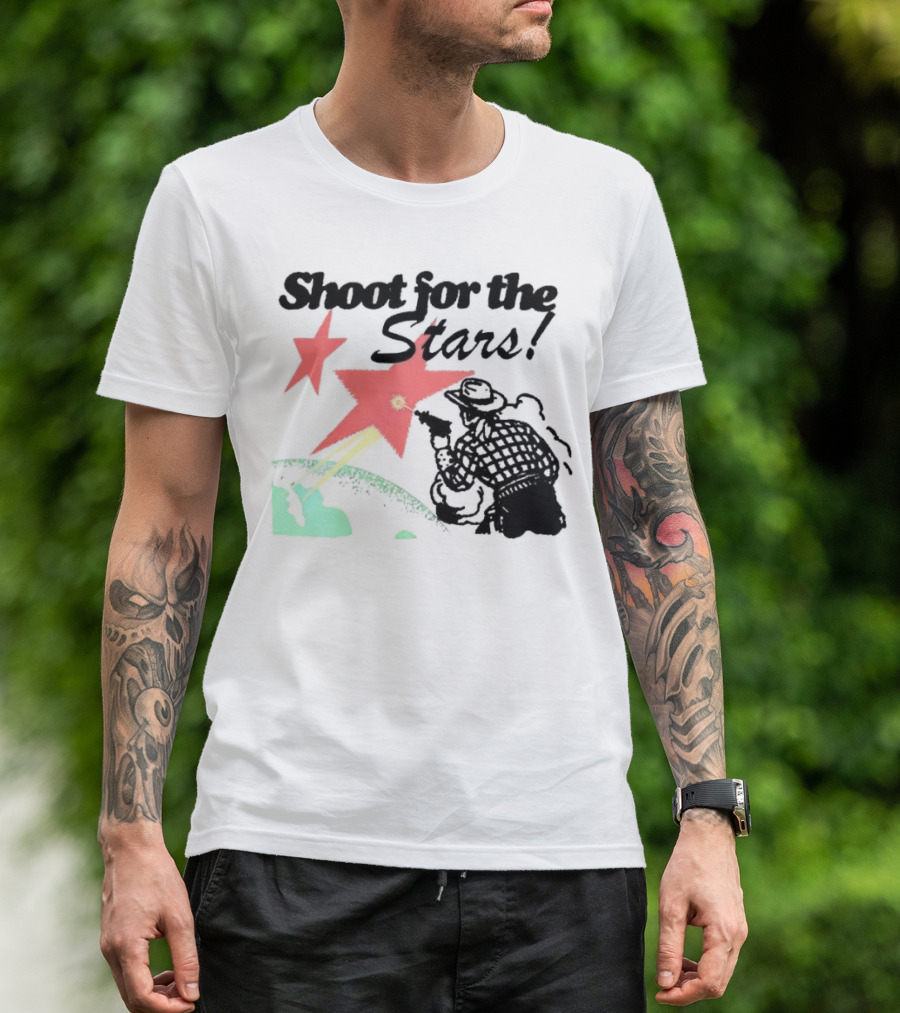 Shoot For The Stars Western Cowboy Cosmic Adventure T-Shirt