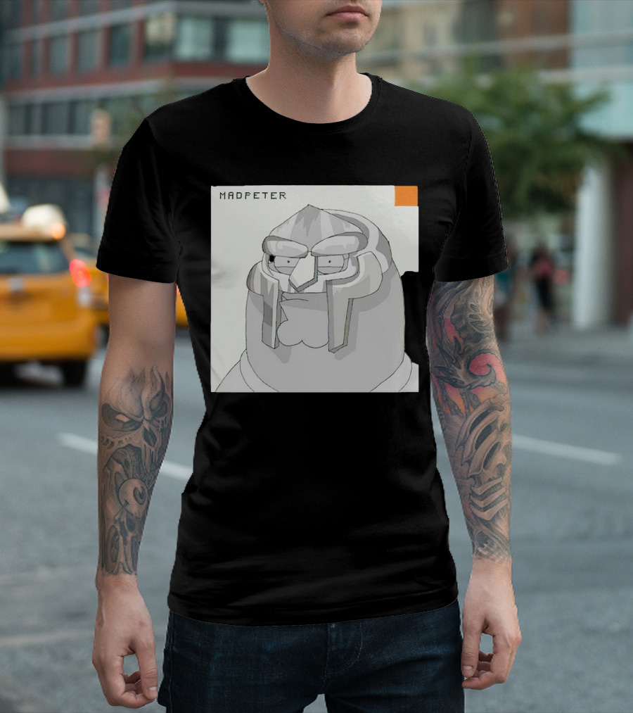 Mad Peter MF Doom Mask Cartoon T-Shirt