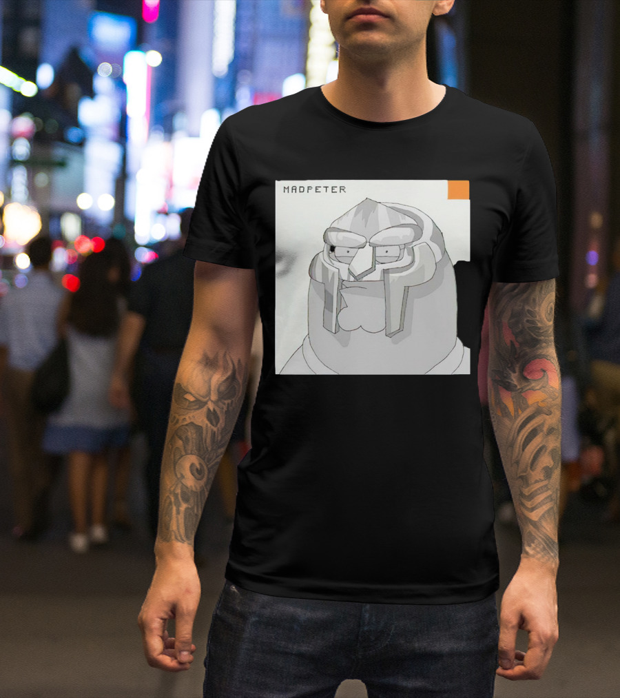 Mad Peter MF Doom Mask Cartoon T-Shirt