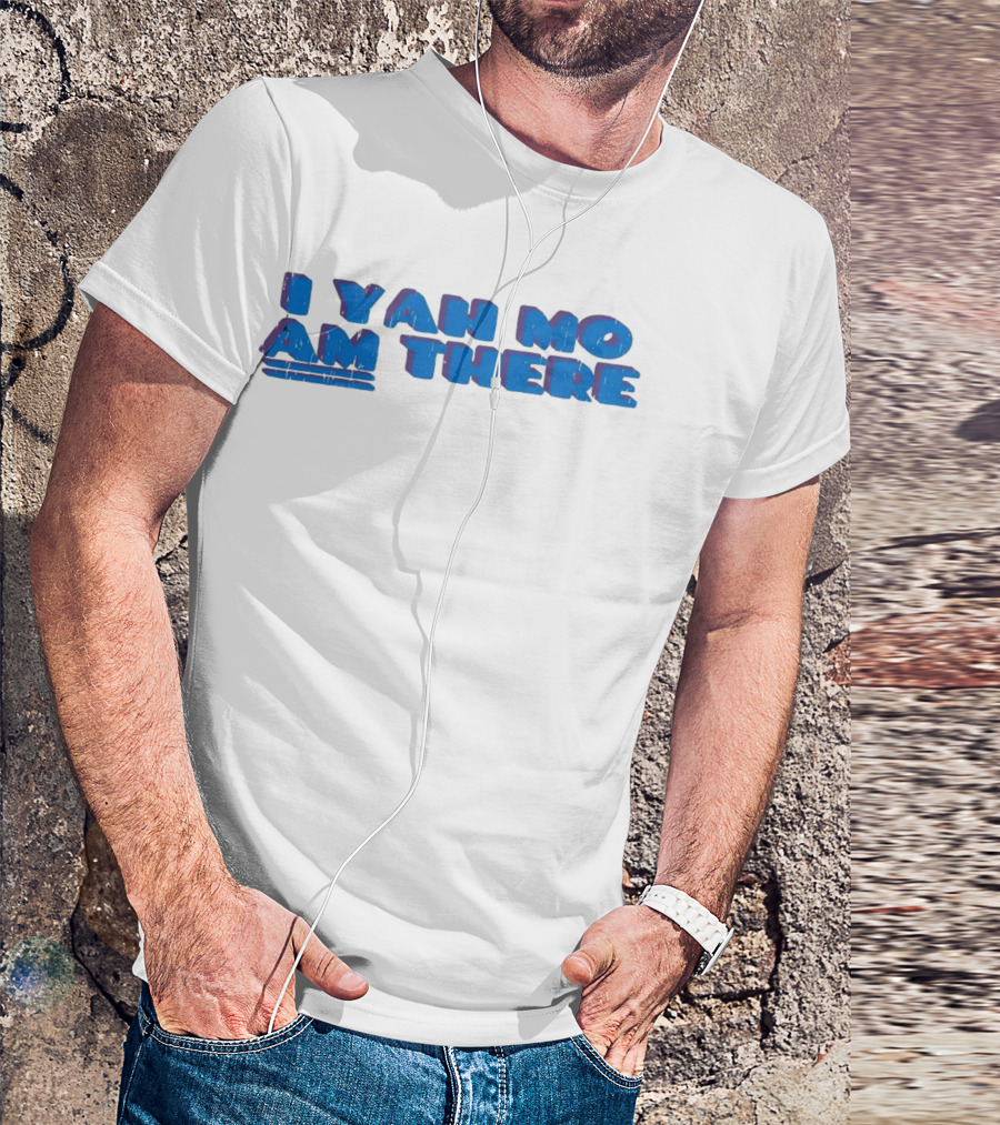 I Yah Mo Am There Text In Blue And Purple 3D Effect T-Shirt