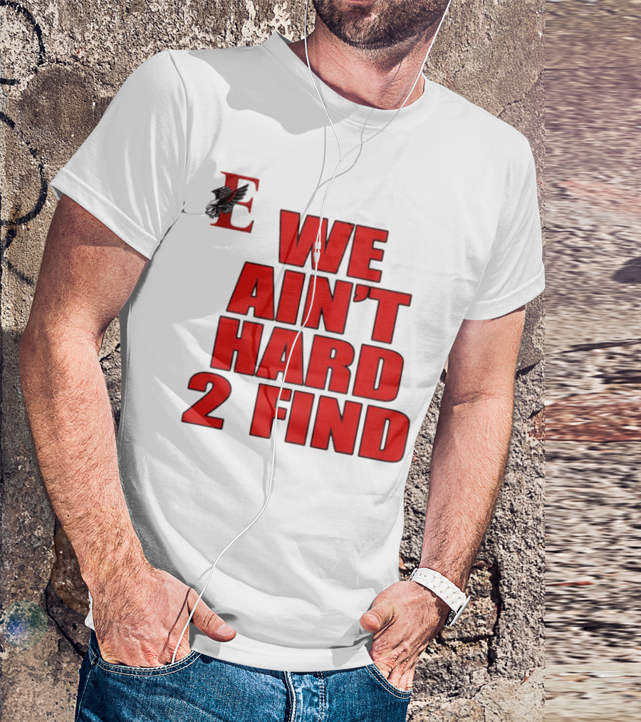 We Ain’t Hard 2 Find Red Bold Text Black Background Ravens T-Shirt