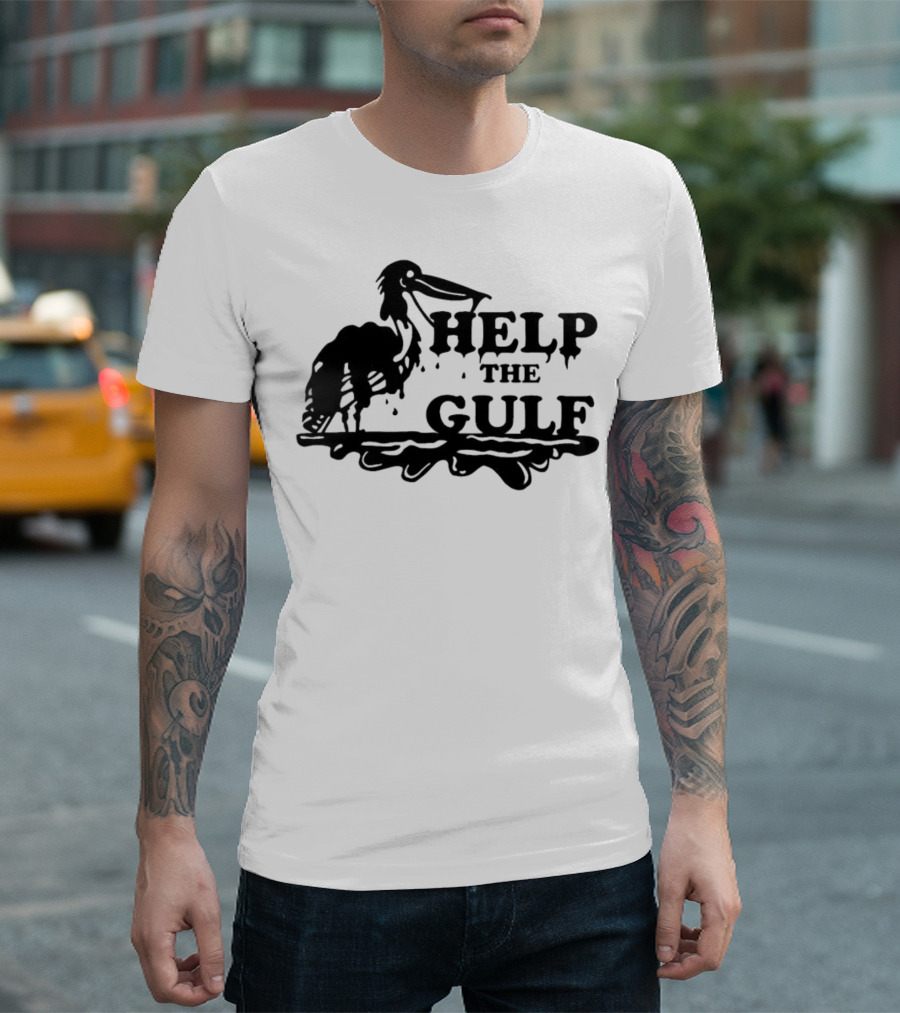 Help the Gulf Oil Spill Awareness Pelican T-Shirt