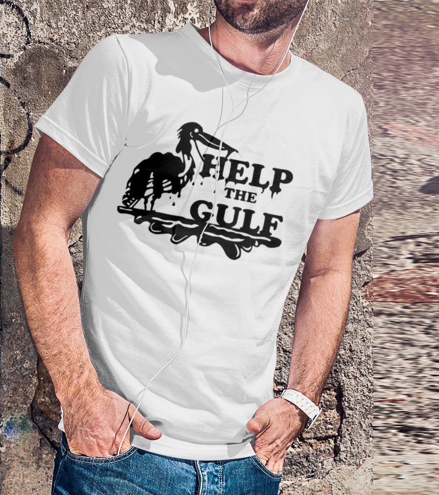 Help The Gulf Oil Spill Awareness Pelican T-Shirt