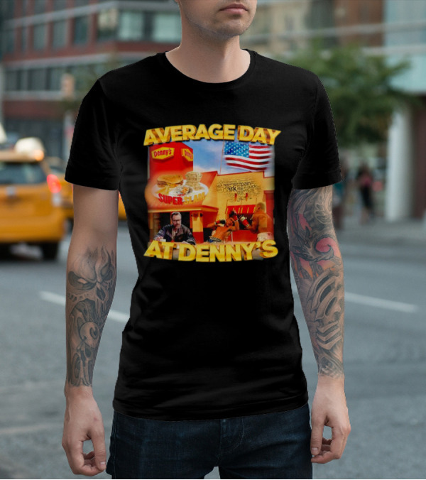 Average Day At Denny’s Super Slam Boxing American Flag T-Shirt