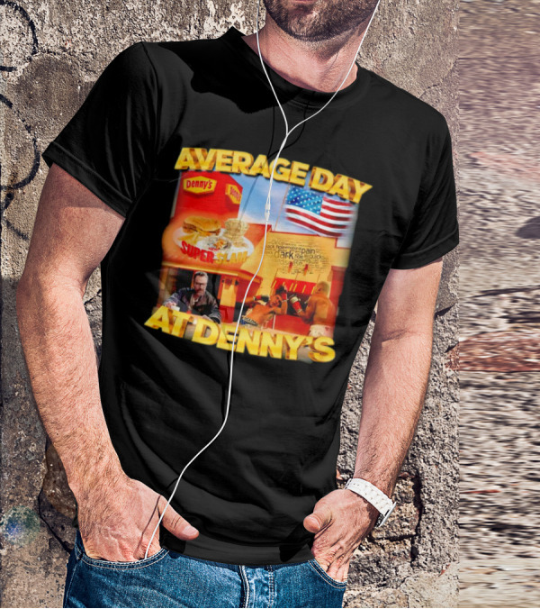 Average Day At Denny’s Super Slam Boxing American Flag T-Shirt