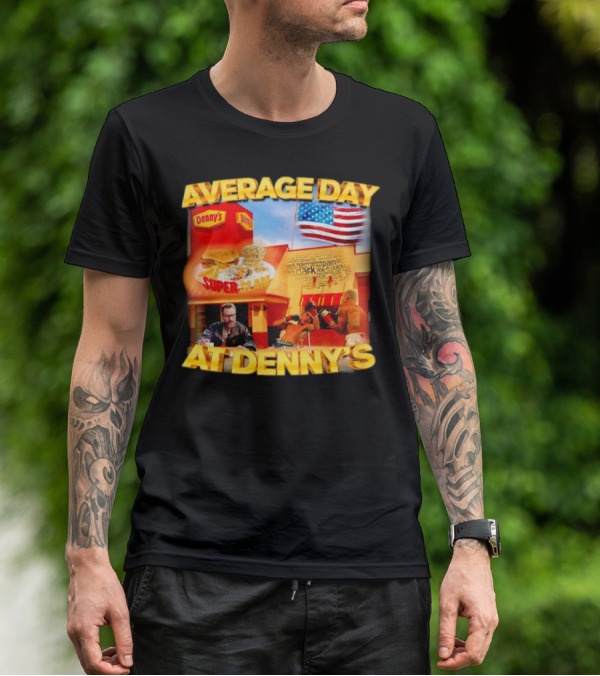 Average Day At Denny’s Super Slam Boxing American Flag T-Shirt