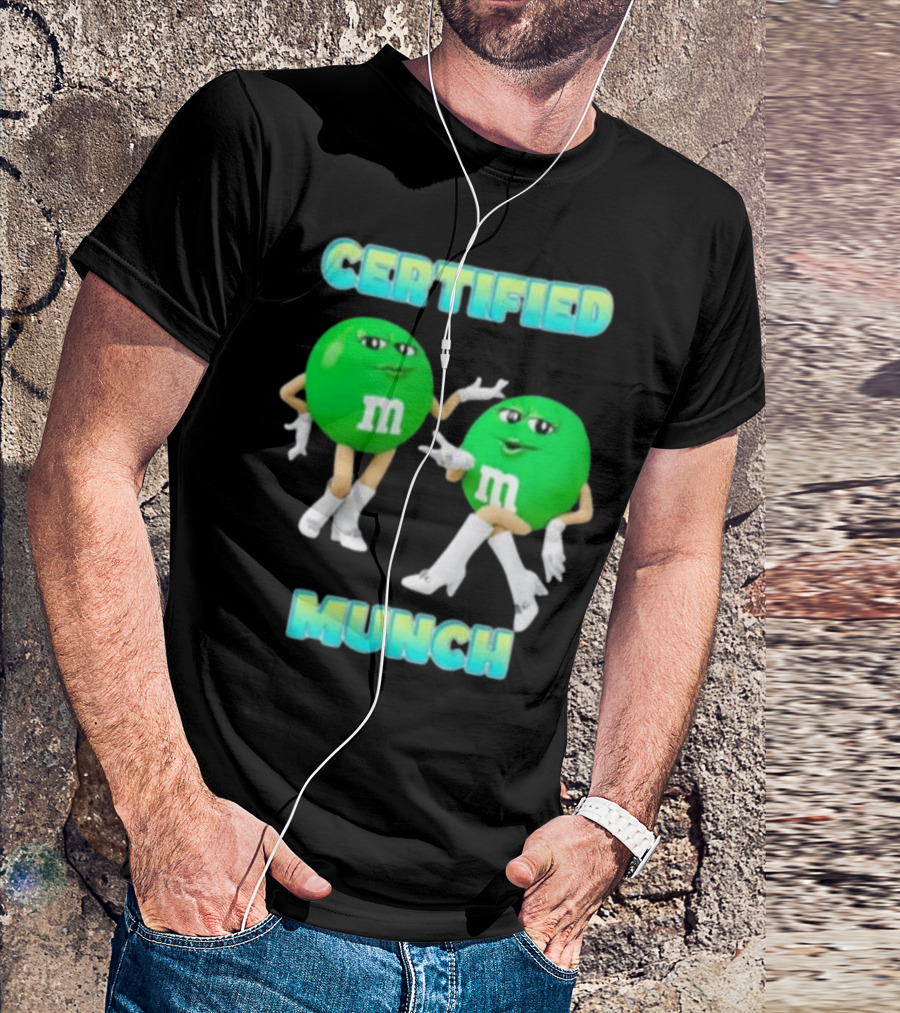 CERTIFIED MUNCH M&M Green Candy Characters Boot Pose T-Shirt