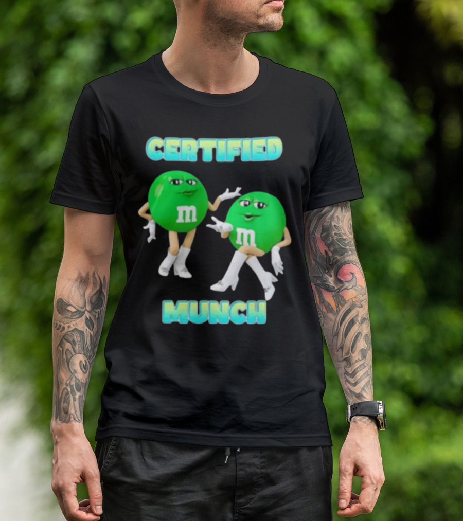 CERTIFIED MUNCH M&M Green Candy Characters Boot Pose T-Shirt