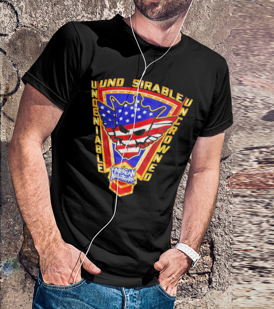 Undeniable Uncrowned American Nightmare Patriotic Skull And Wings T-Shirt
