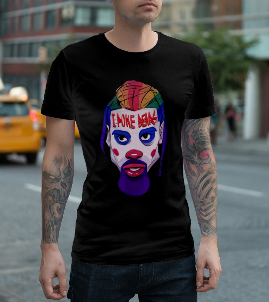 Dillon Brooks I Poke Bears Joker Face Colorful Hairstyle T-Shirt