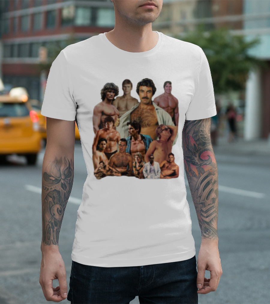 Hunks of the 80s TV and Film Icons Collection T-Shirt